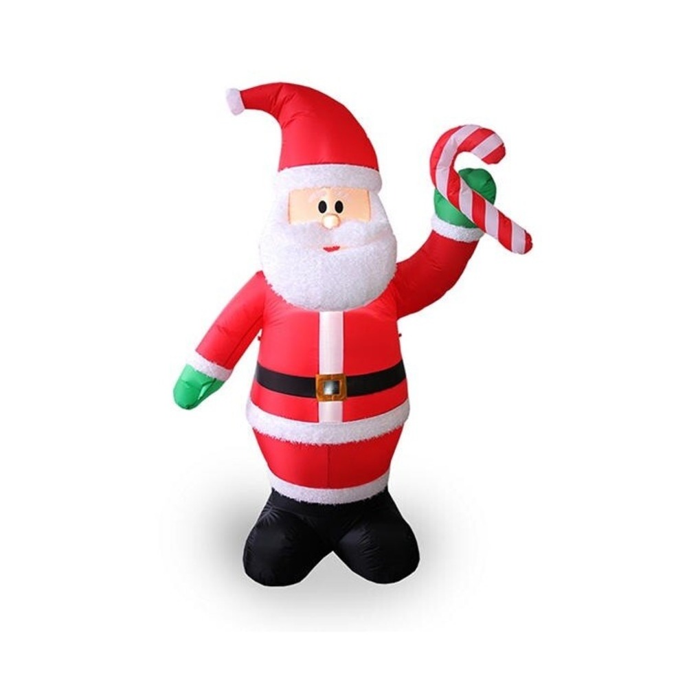 Winter Wonder Lane Inflatable Santa 8ft Red Candy Cane LED Yard Decor New